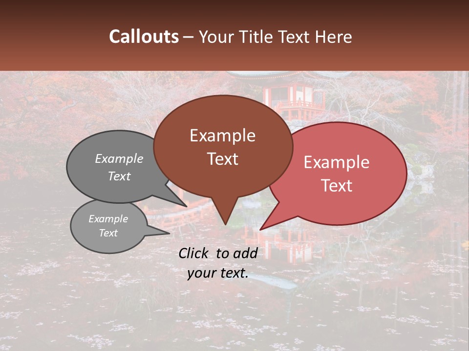 A Pond With A Bridge In The Middle Of It PowerPoint Template