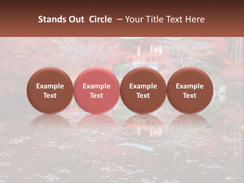 A Pond With A Bridge In The Middle Of It PowerPoint Template