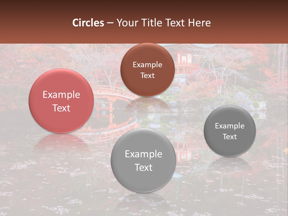 A Pond With A Bridge In The Middle Of It PowerPoint Template