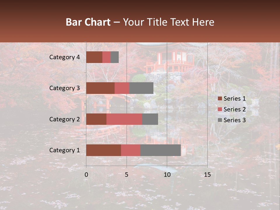 A Pond With A Bridge In The Middle Of It PowerPoint Template