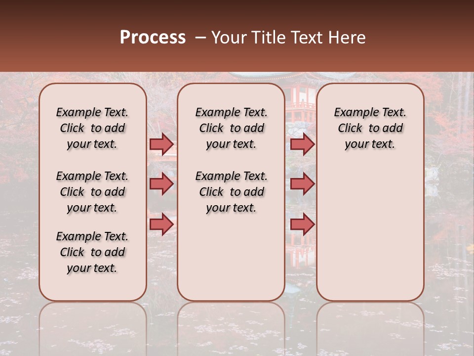 A Pond With A Bridge In The Middle Of It PowerPoint Template