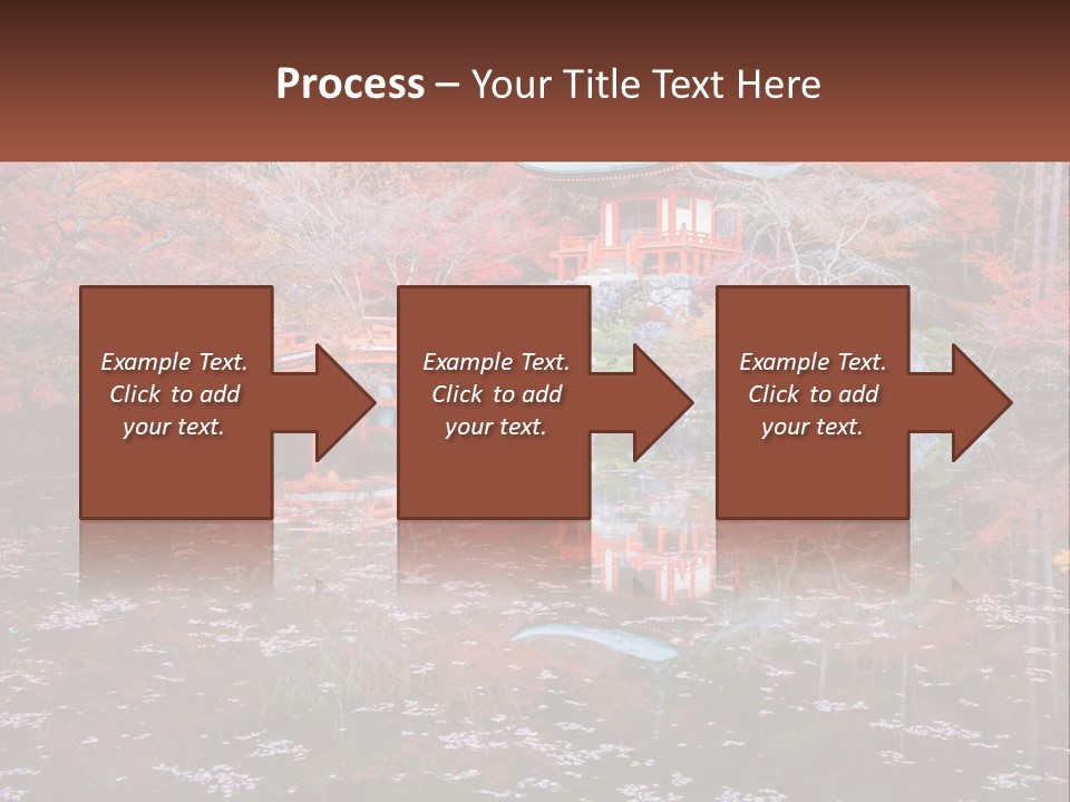 A Pond With A Bridge In The Middle Of It PowerPoint Template