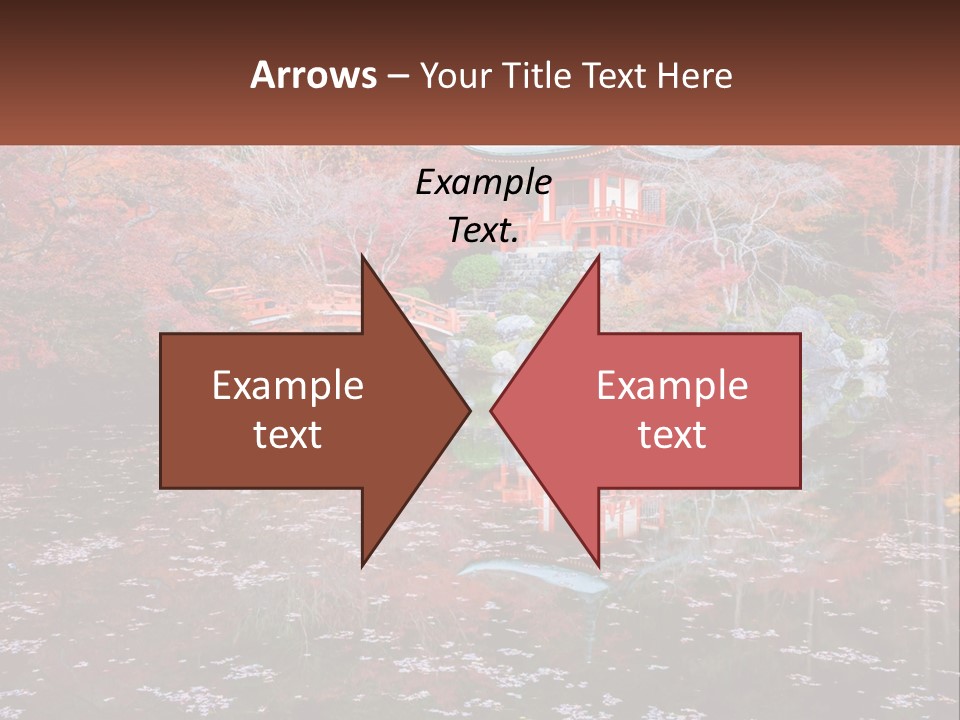 A Pond With A Bridge In The Middle Of It PowerPoint Template