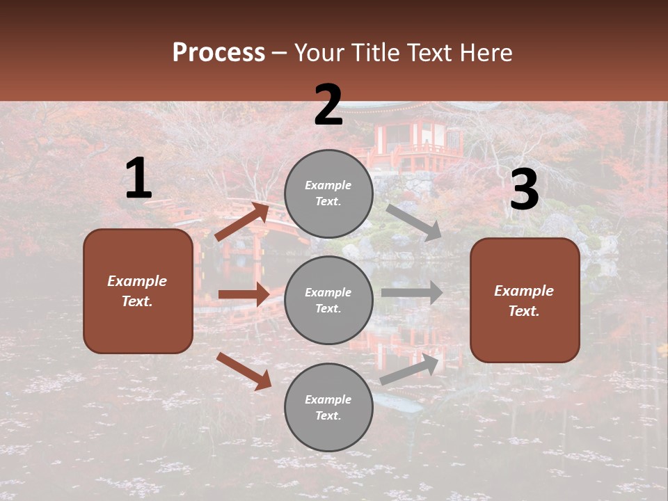A Pond With A Bridge In The Middle Of It PowerPoint Template