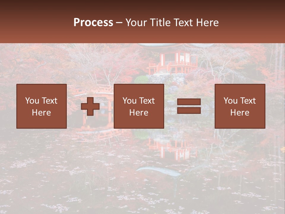 A Pond With A Bridge In The Middle Of It PowerPoint Template