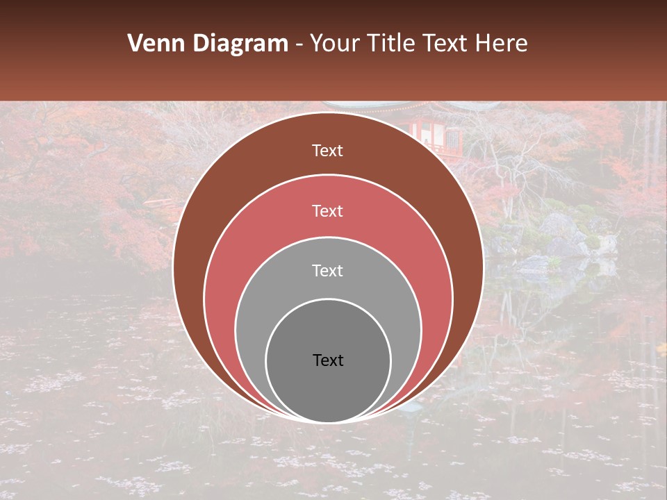 A Pond With A Bridge In The Middle Of It PowerPoint Template