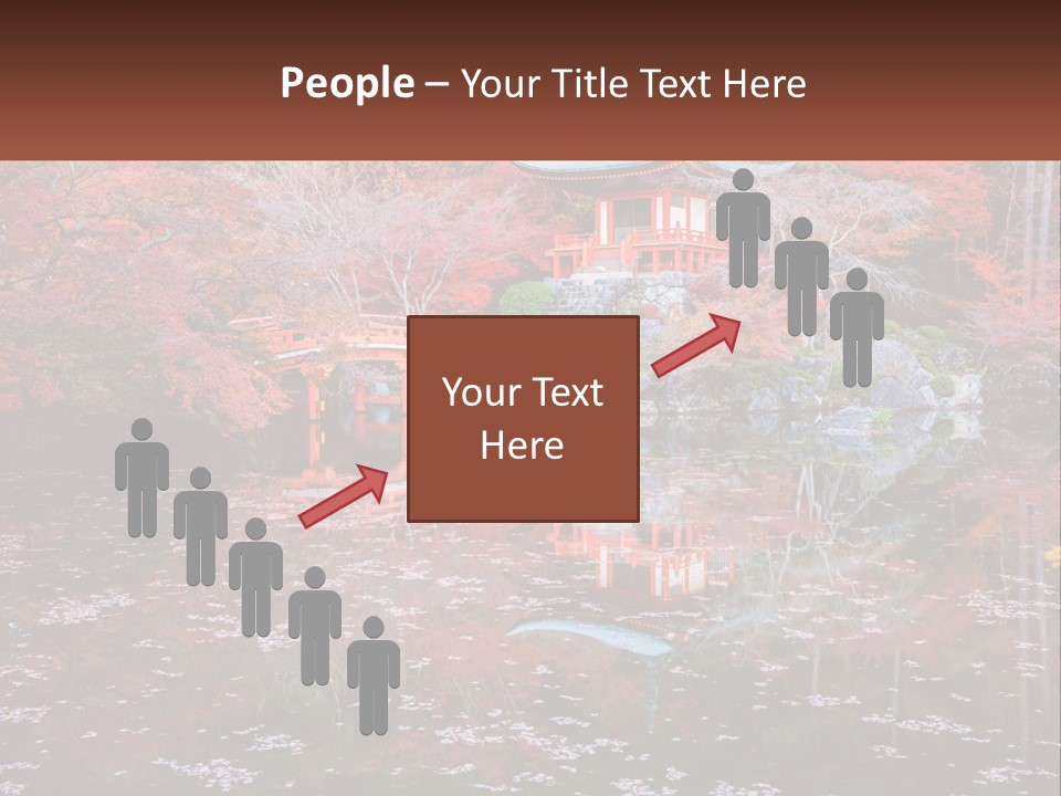 A Pond With A Bridge In The Middle Of It PowerPoint Template