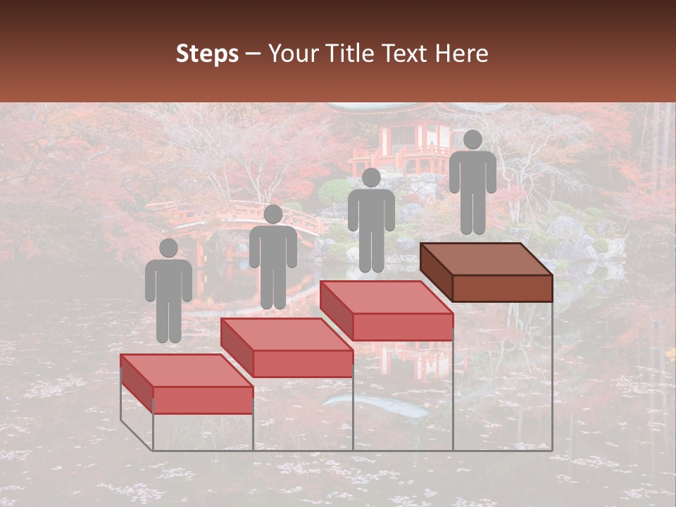 A Pond With A Bridge In The Middle Of It PowerPoint Template