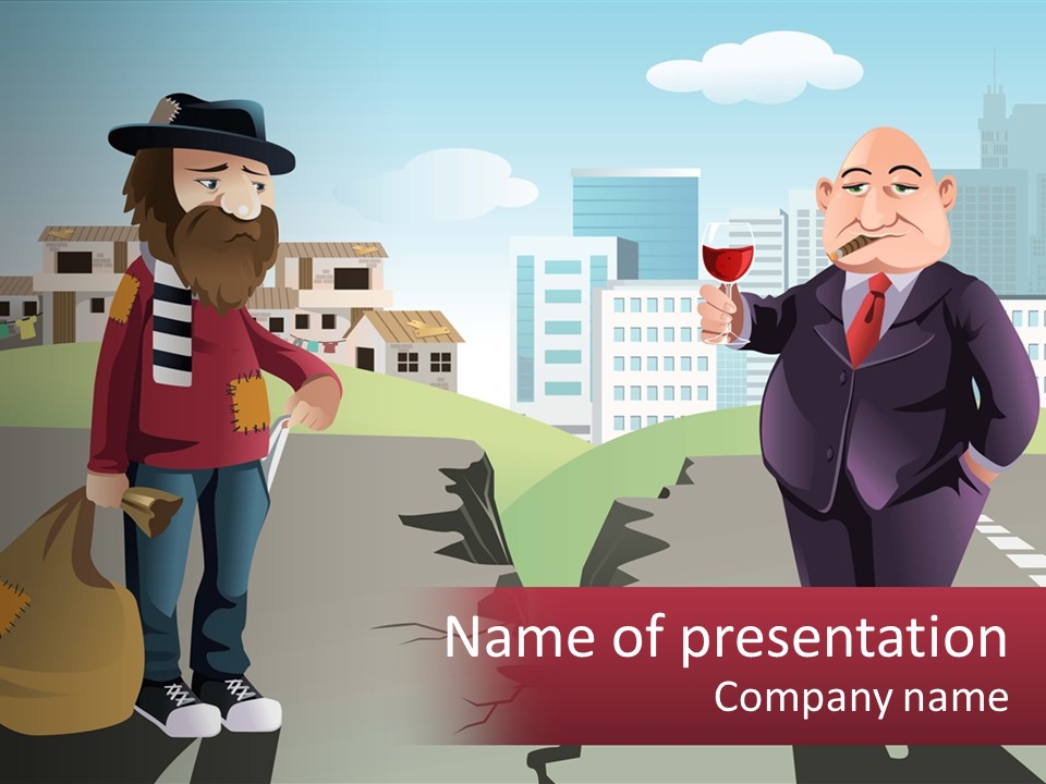 A Man Holding A Glass Of Wine Standing Next To Another Man PowerPoint Template