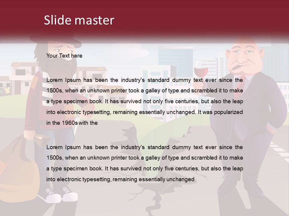 A Man Holding A Glass Of Wine Standing Next To Another Man PowerPoint Template