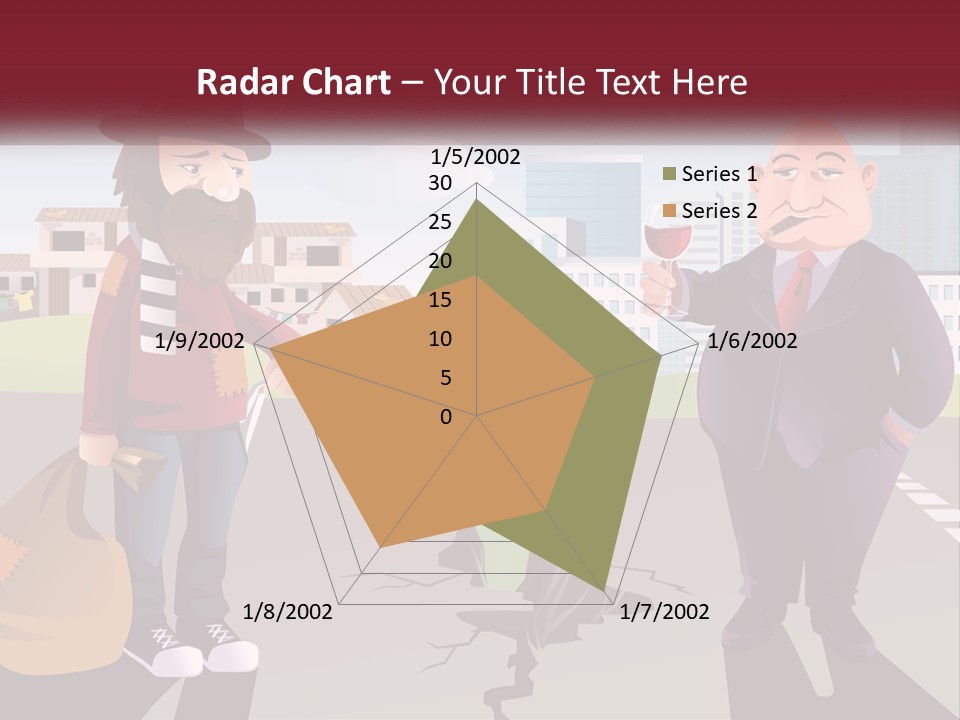 A Man Holding A Glass Of Wine Standing Next To Another Man PowerPoint Template