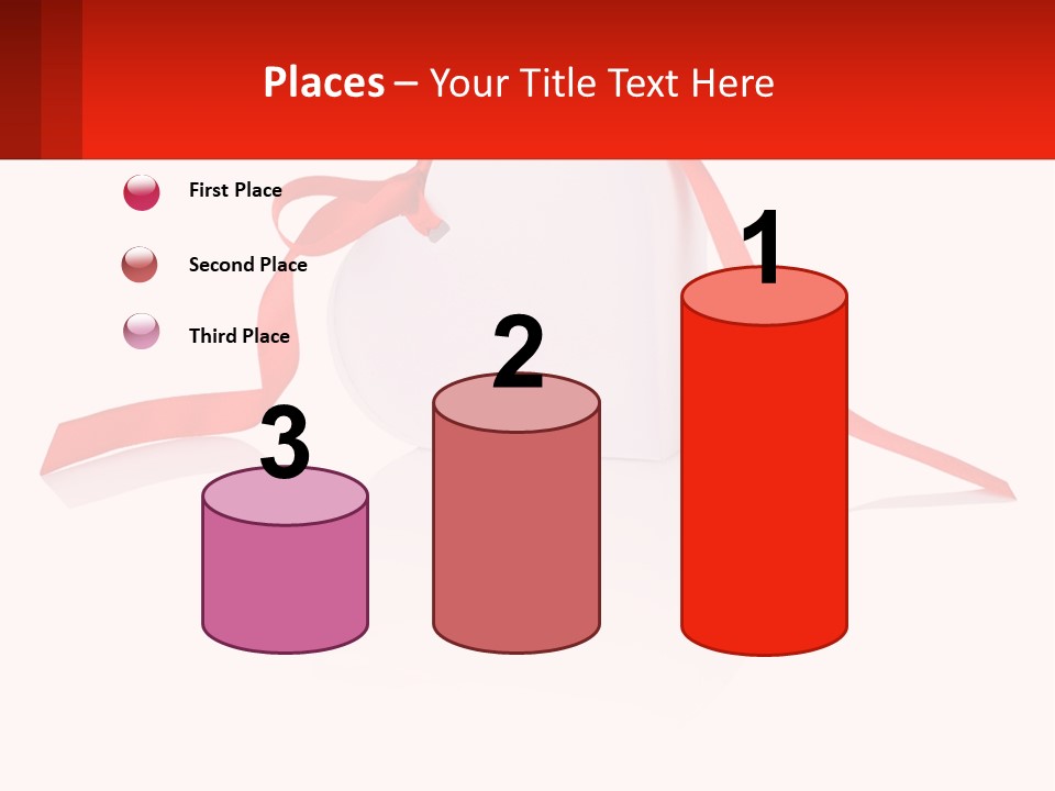 A Heart Shaped Box With A Red Ribbon Tied Around It PowerPoint Template