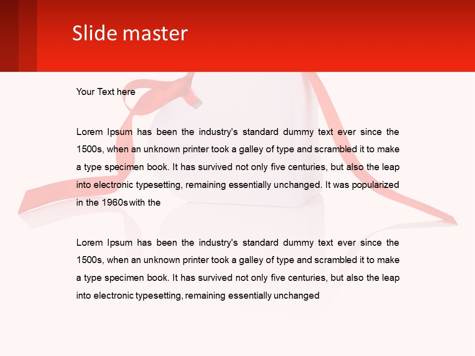 A Heart Shaped Box With A Red Ribbon Tied Around It PowerPoint Template