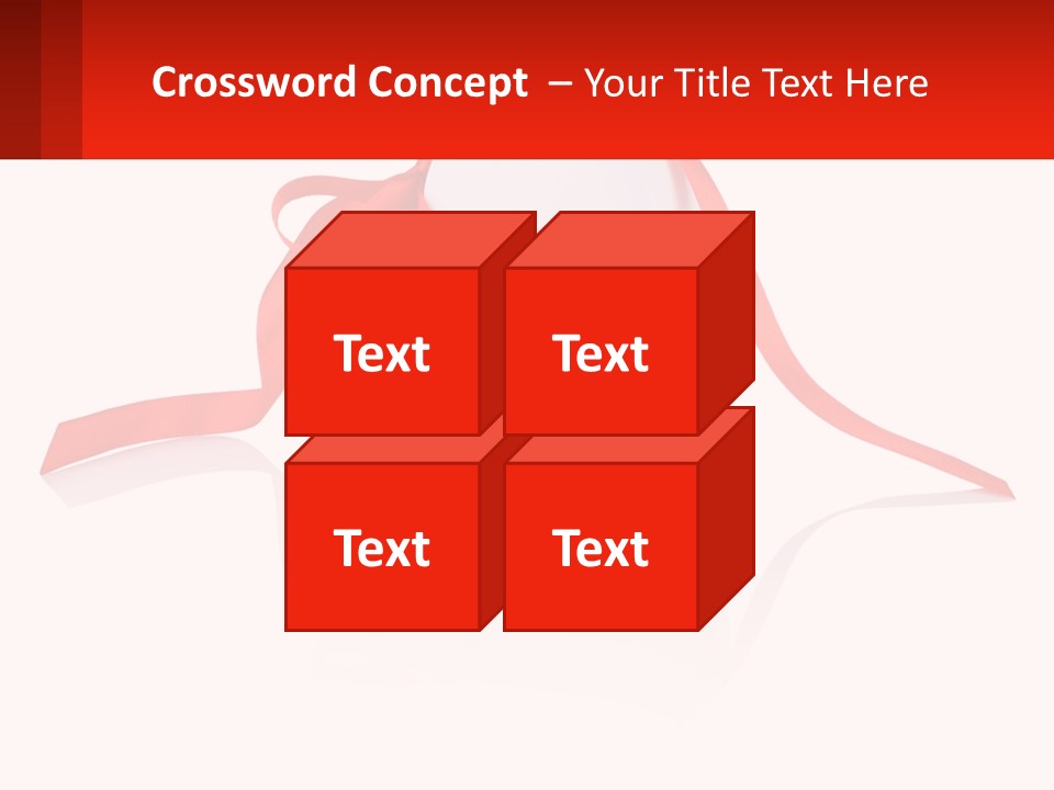 A Heart Shaped Box With A Red Ribbon Tied Around It PowerPoint Template