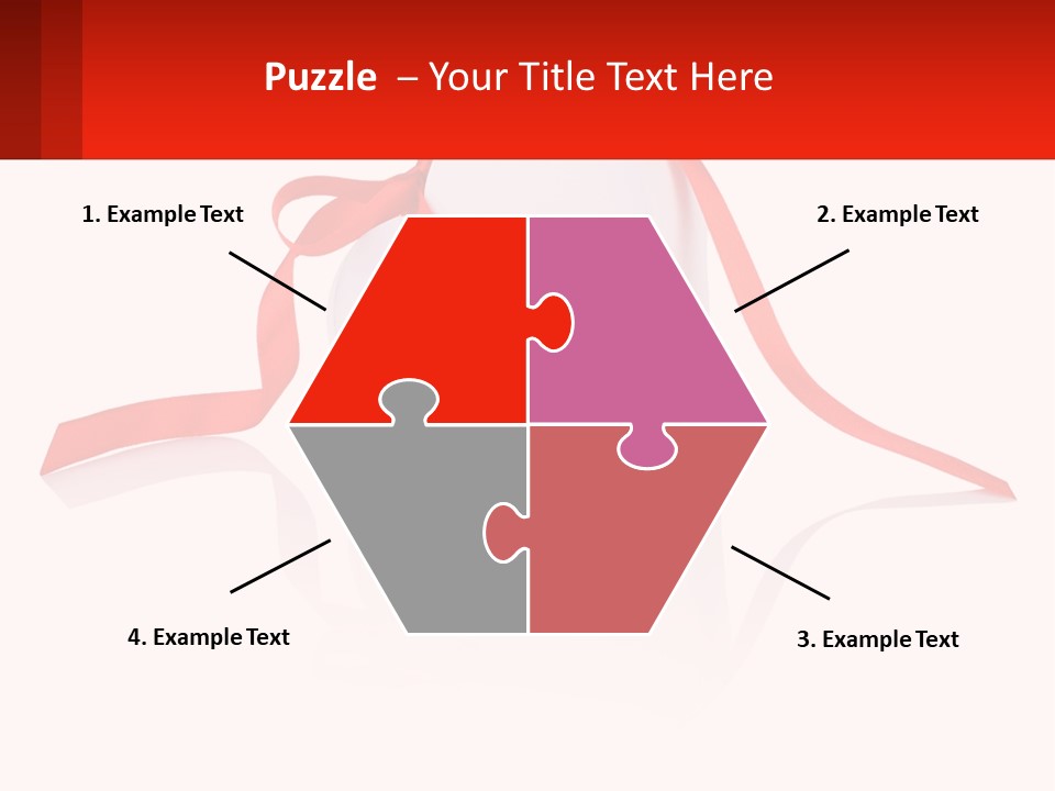 A Heart Shaped Box With A Red Ribbon Tied Around It PowerPoint Template