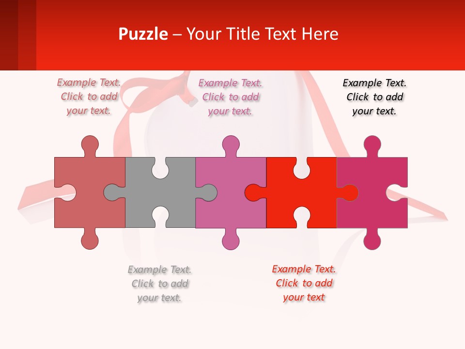 A Heart Shaped Box With A Red Ribbon Tied Around It PowerPoint Template