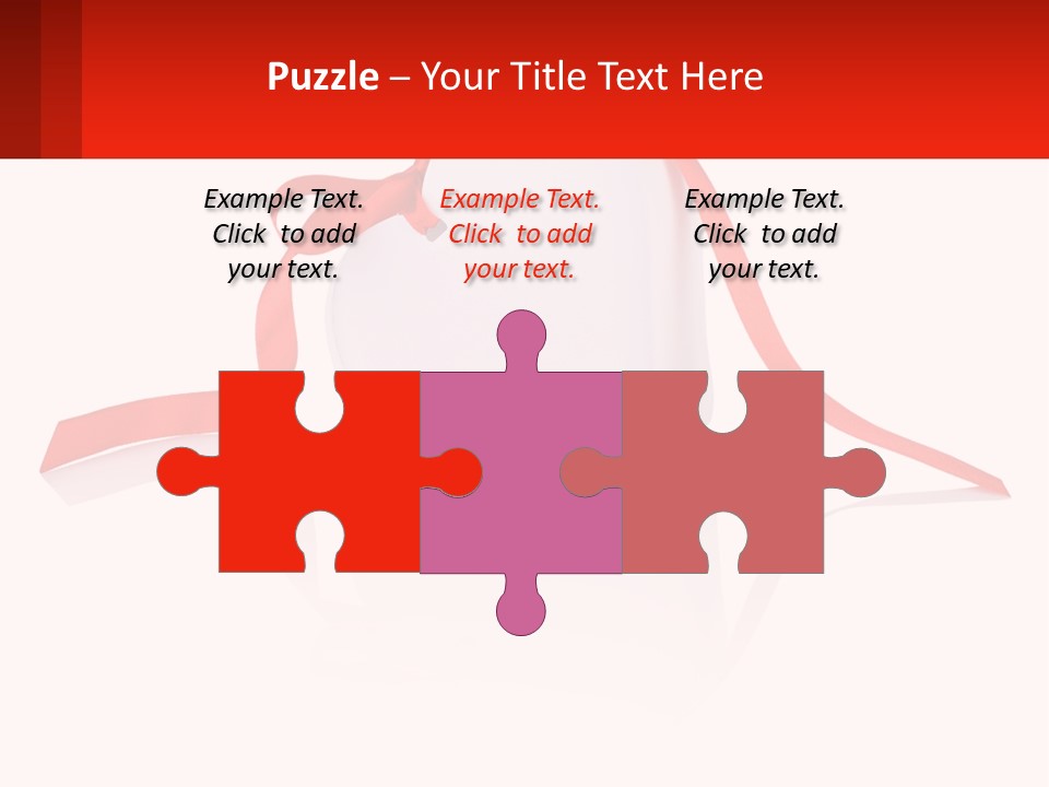 A Heart Shaped Box With A Red Ribbon Tied Around It PowerPoint Template