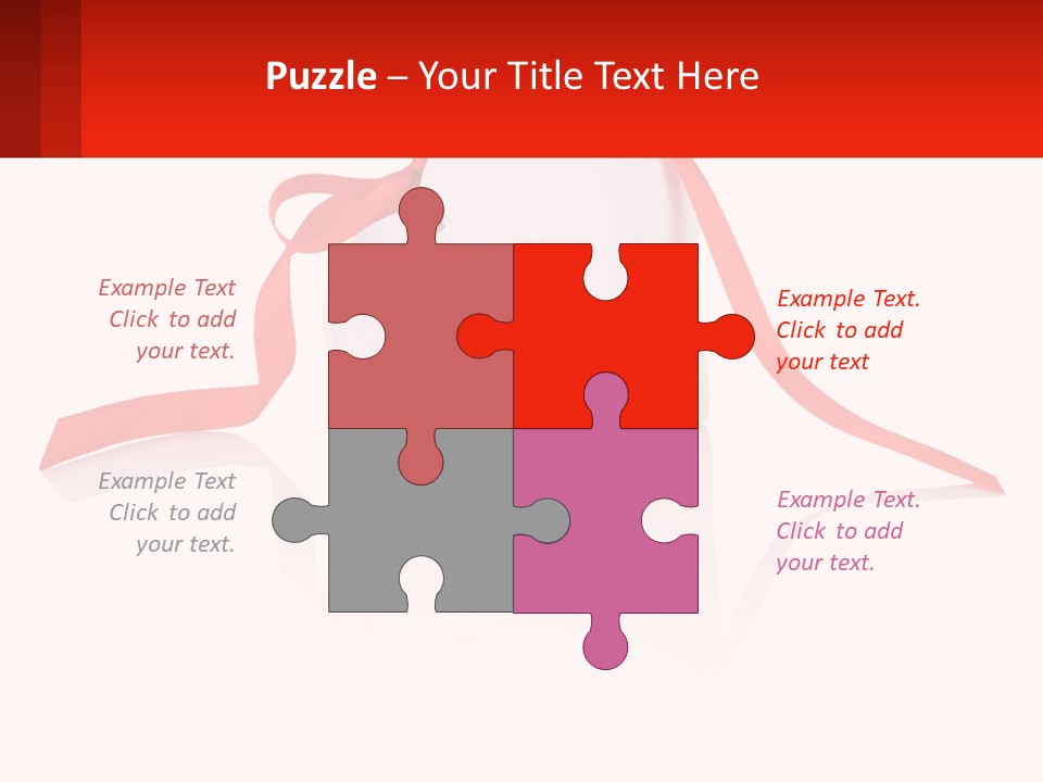 A Heart Shaped Box With A Red Ribbon Tied Around It PowerPoint Template