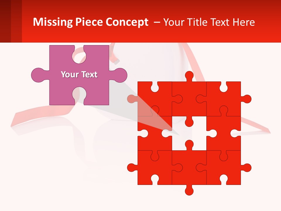 A Heart Shaped Box With A Red Ribbon Tied Around It PowerPoint Template