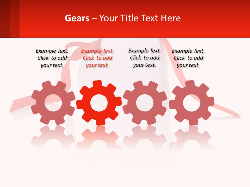 A Heart Shaped Box With A Red Ribbon Tied Around It PowerPoint Template