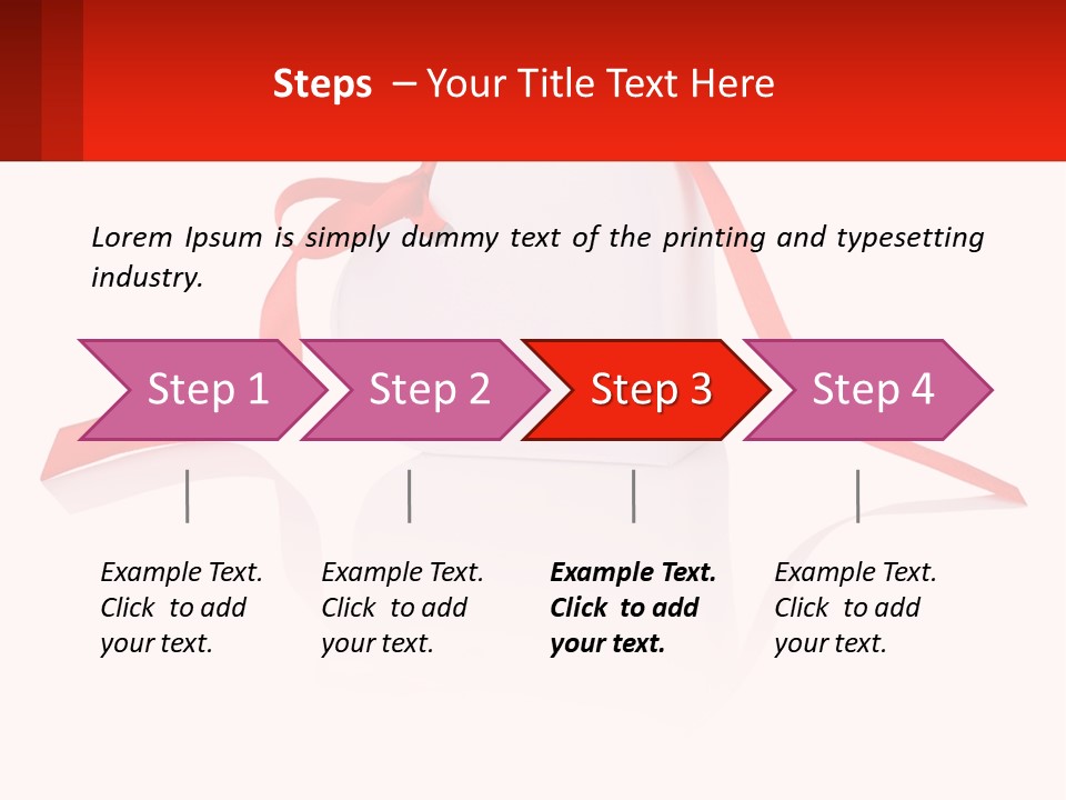 A Heart Shaped Box With A Red Ribbon Tied Around It PowerPoint Template