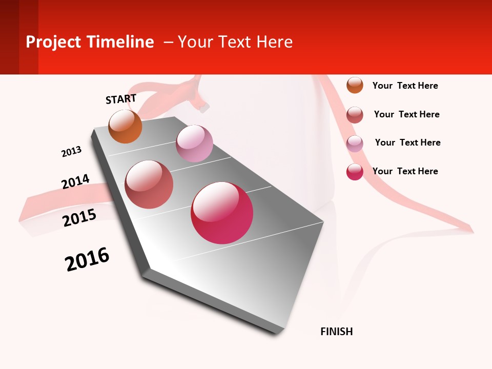 A Heart Shaped Box With A Red Ribbon Tied Around It PowerPoint Template