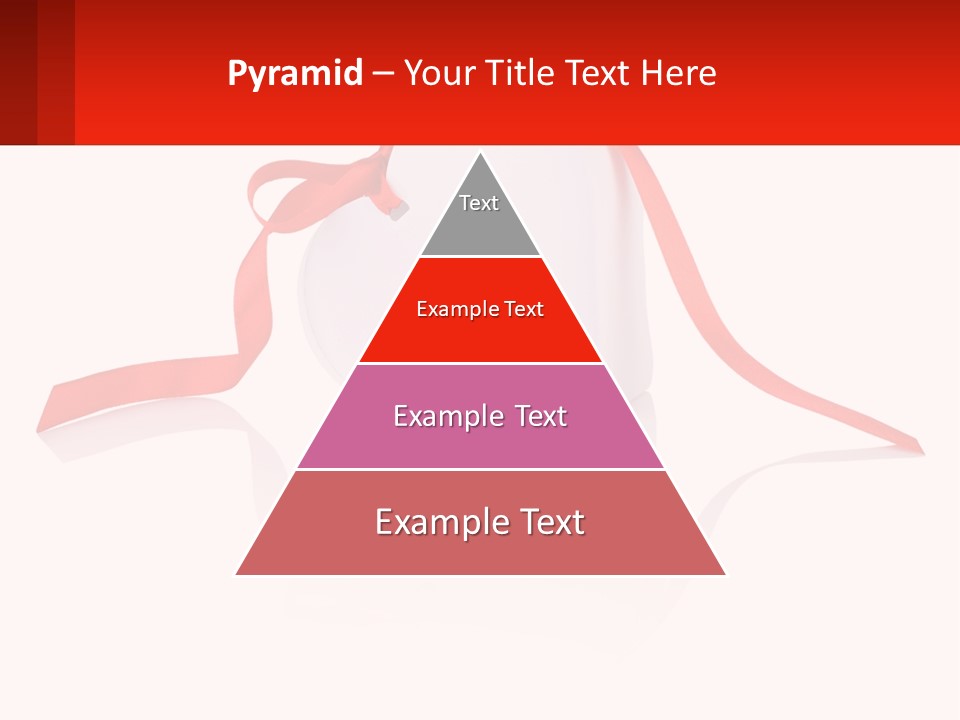 A Heart Shaped Box With A Red Ribbon Tied Around It PowerPoint Template