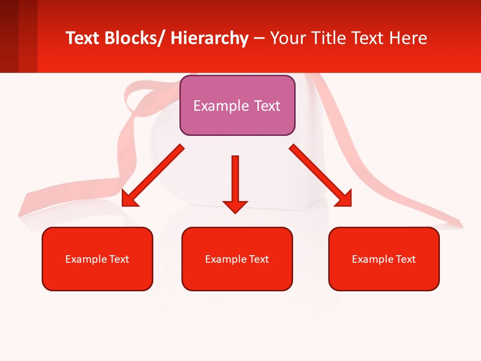 A Heart Shaped Box With A Red Ribbon Tied Around It PowerPoint Template