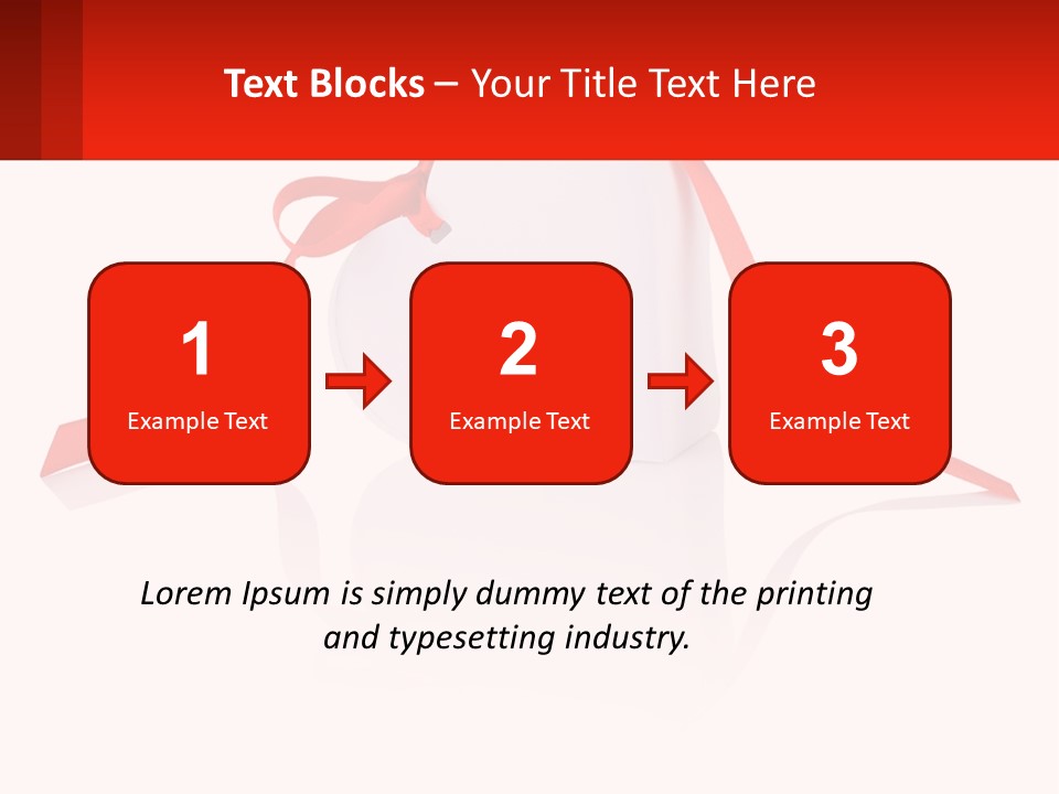 A Heart Shaped Box With A Red Ribbon Tied Around It PowerPoint Template