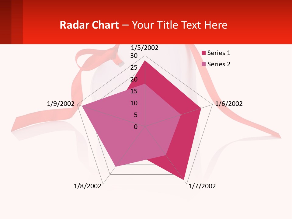 A Heart Shaped Box With A Red Ribbon Tied Around It PowerPoint Template