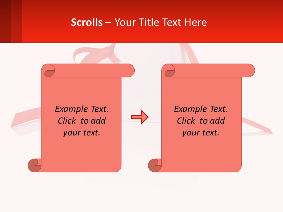 A Heart Shaped Box With A Red Ribbon Tied Around It PowerPoint Template