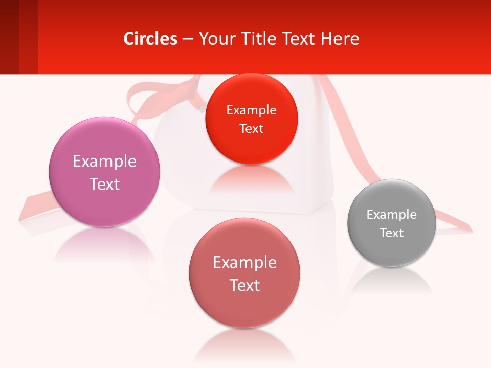 A Heart Shaped Box With A Red Ribbon Tied Around It PowerPoint Template