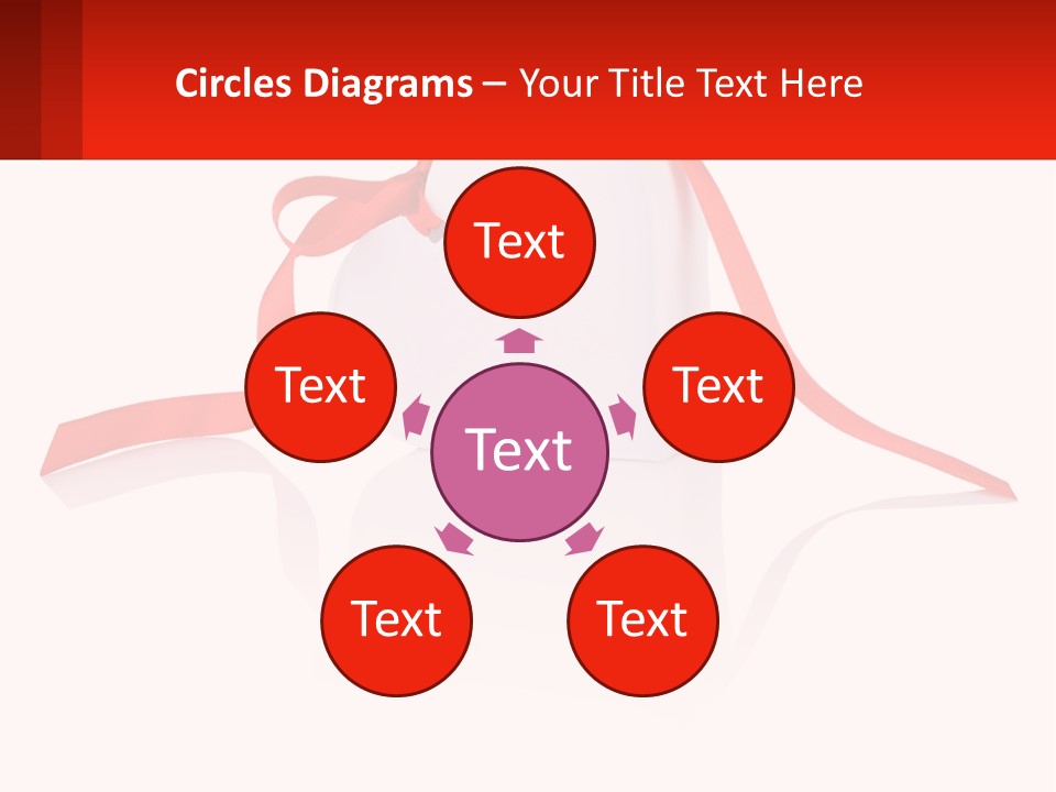 A Heart Shaped Box With A Red Ribbon Tied Around It PowerPoint Template