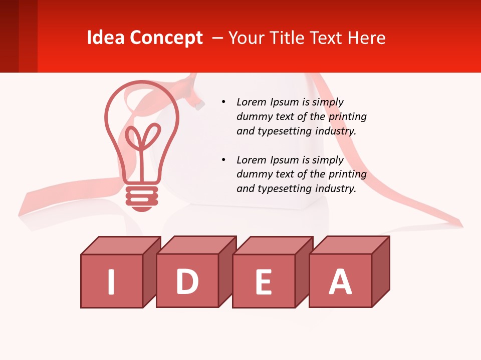 A Heart Shaped Box With A Red Ribbon Tied Around It PowerPoint Template