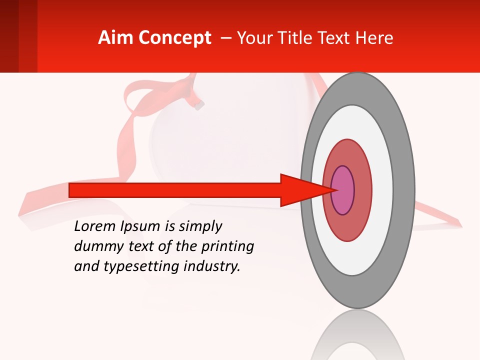 A Heart Shaped Box With A Red Ribbon Tied Around It PowerPoint Template