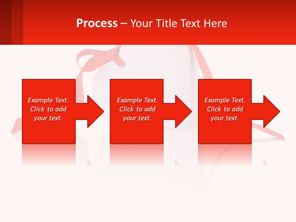 A Heart Shaped Box With A Red Ribbon Tied Around It PowerPoint Template