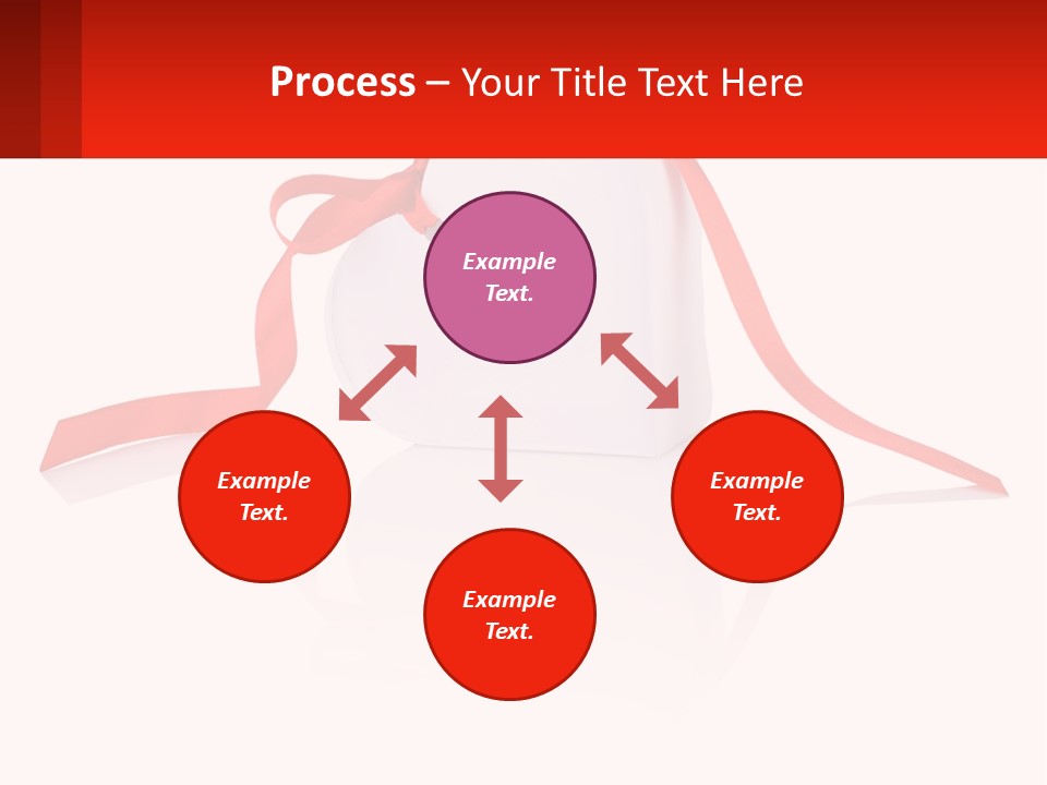 A Heart Shaped Box With A Red Ribbon Tied Around It PowerPoint Template