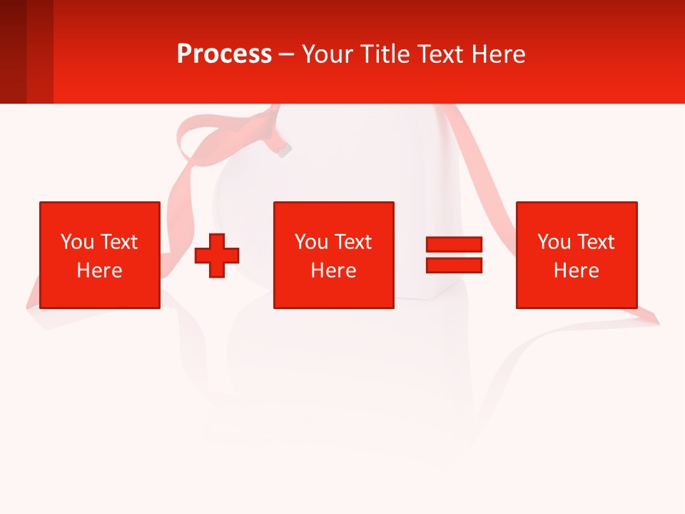 A Heart Shaped Box With A Red Ribbon Tied Around It PowerPoint Template