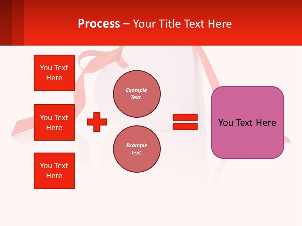 A Heart Shaped Box With A Red Ribbon Tied Around It PowerPoint Template