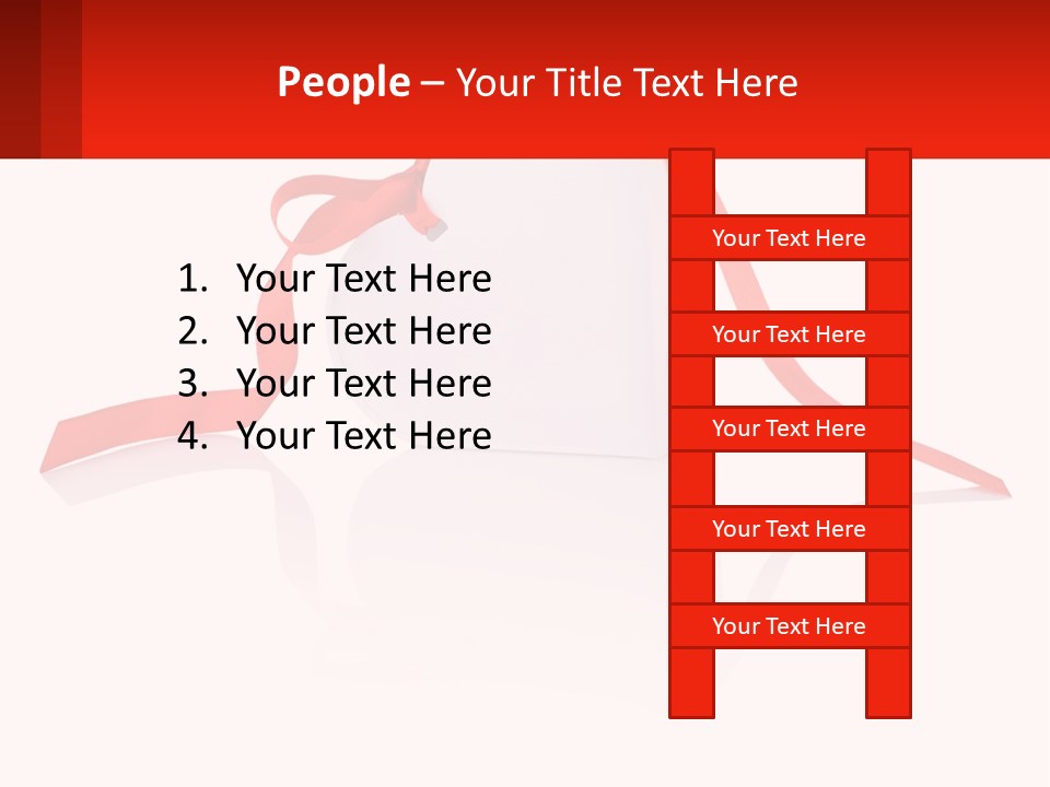 A Heart Shaped Box With A Red Ribbon Tied Around It PowerPoint Template