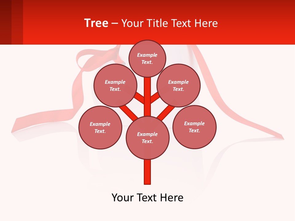 A Heart Shaped Box With A Red Ribbon Tied Around It PowerPoint Template