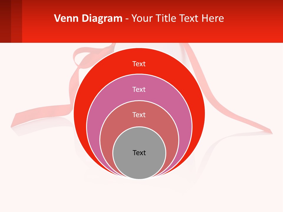 A Heart Shaped Box With A Red Ribbon Tied Around It PowerPoint Template