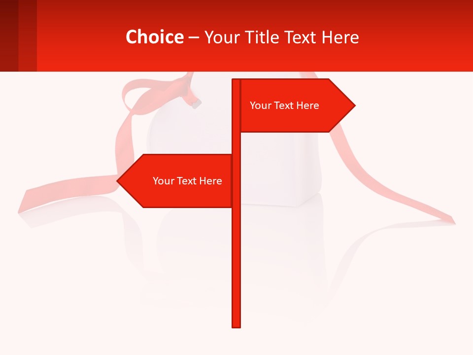 A Heart Shaped Box With A Red Ribbon Tied Around It PowerPoint Template