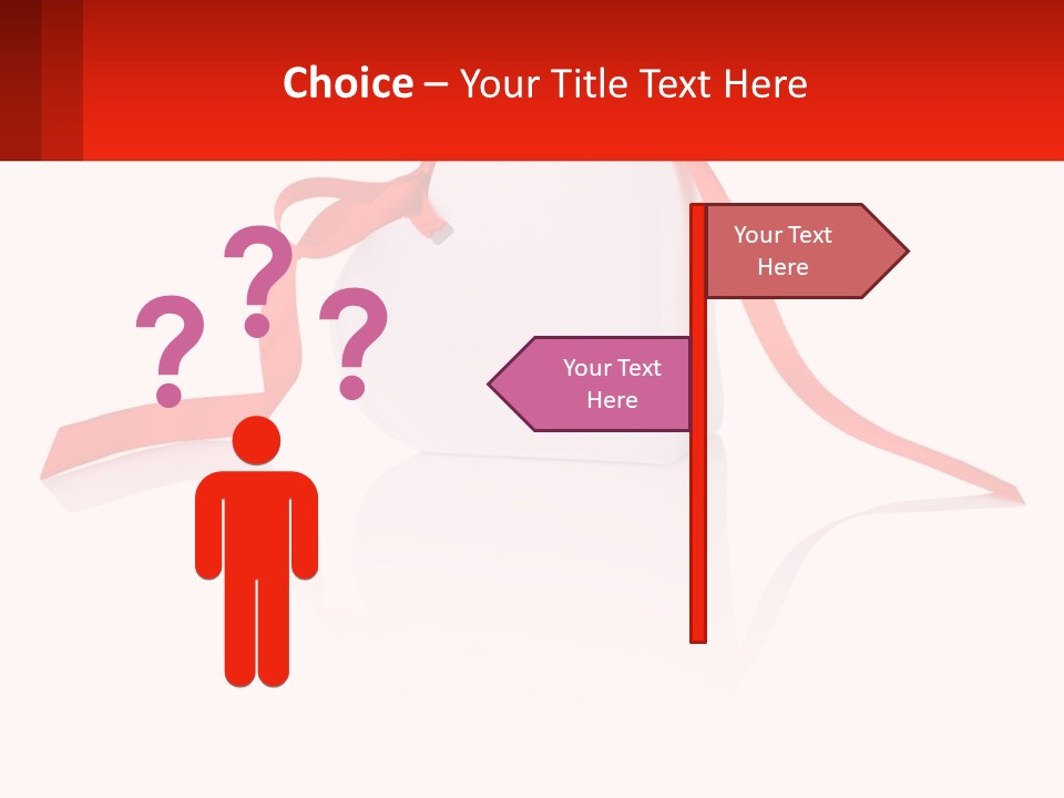 A Heart Shaped Box With A Red Ribbon Tied Around It PowerPoint Template
