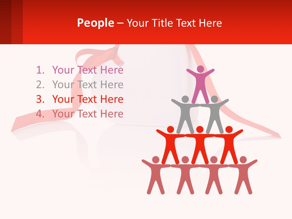 A Heart Shaped Box With A Red Ribbon Tied Around It PowerPoint Template