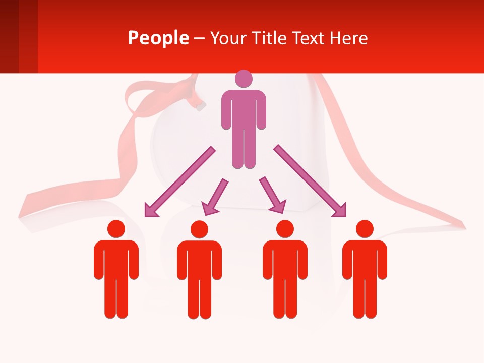 A Heart Shaped Box With A Red Ribbon Tied Around It PowerPoint Template