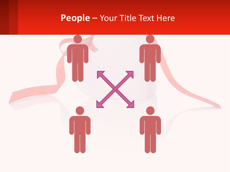 A Heart Shaped Box With A Red Ribbon Tied Around It PowerPoint Template