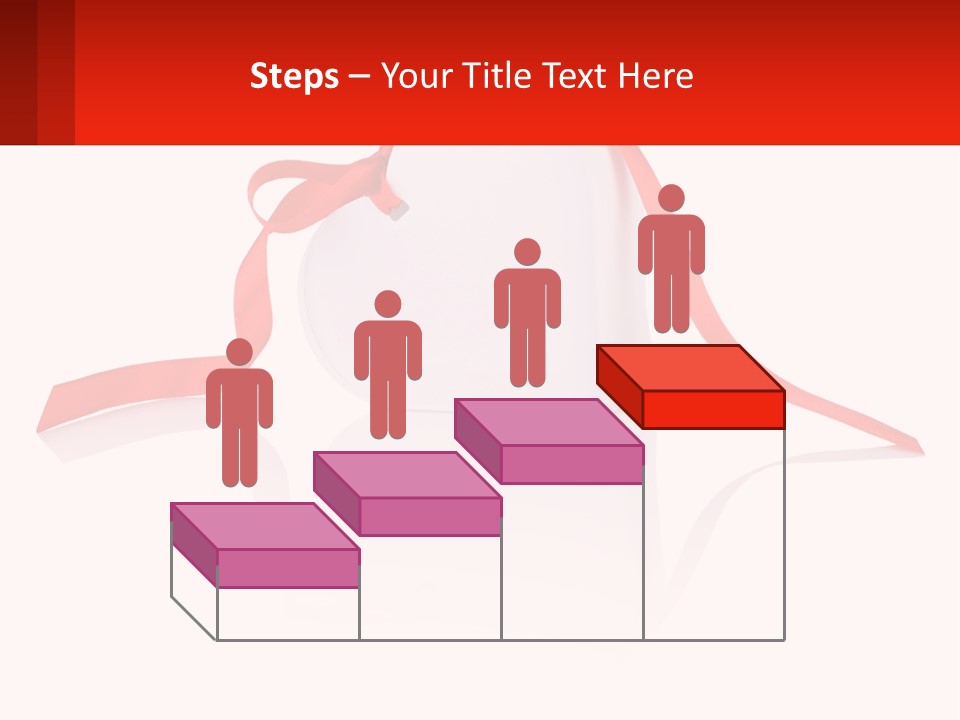 A Heart Shaped Box With A Red Ribbon Tied Around It PowerPoint Template