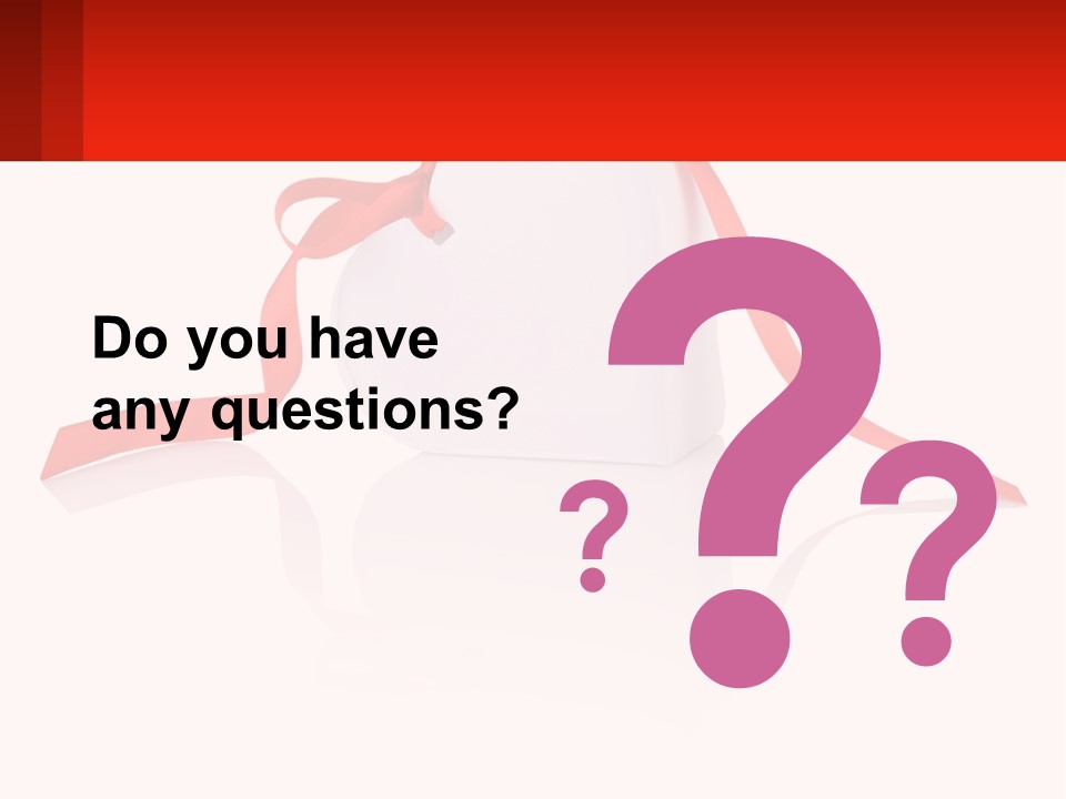 A Heart Shaped Box With A Red Ribbon Tied Around It PowerPoint Template