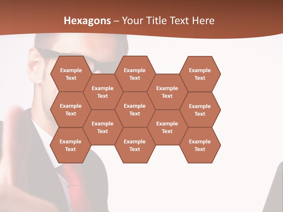 A Man In A Suit And Tie With A Laptop Giving A Thumbs Up PowerPoint Template